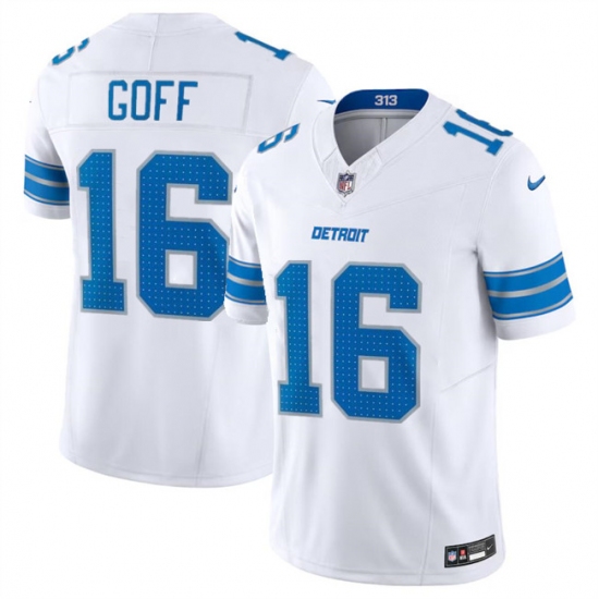 Men's Detroit Lions #16 Jared Goff White 2024 F.U.S.E. Vapor Limited Football Stitched Jersey - Ujersey
