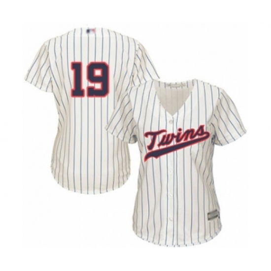 Women's Minnesota Twins #19 Ryne Harper Authentic Cream Alternate Cool Base Baseball Player Jersey - Ujersey