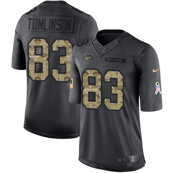 Youth Nike New York Jets #83 Eric Tomlinson Limited Black 2016 Salute to Service NFL Jersey - Ujersey