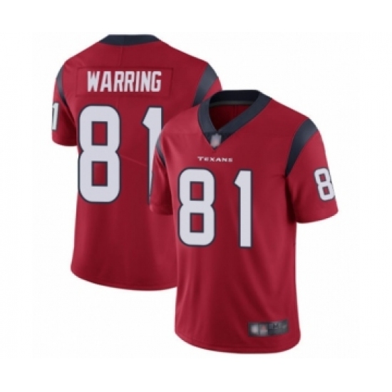 Men's Houston Texans #81 Kahale Warring Red Alternate Vapor Untouchable Limited Player Football Jersey - Ujersey