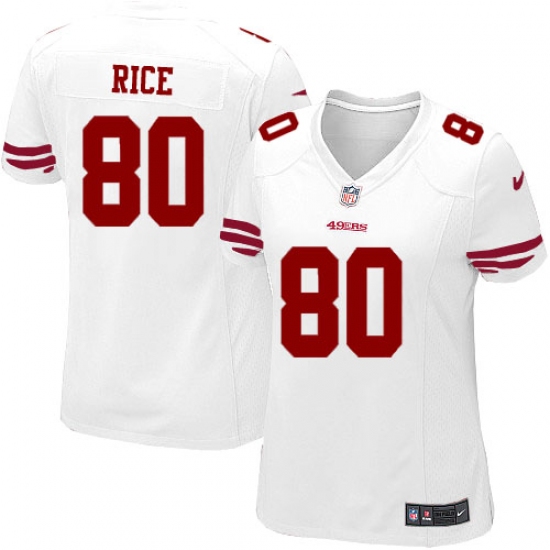 Women's Nike San Francisco 49ers #80 Jerry Rice Game White NFL Jersey - Ujersey
