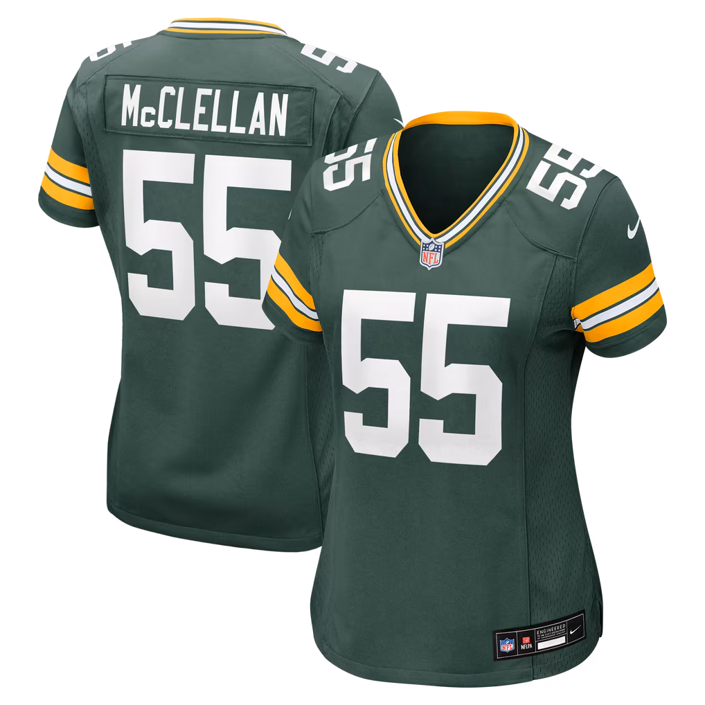 Women's Green Bay Packers Chris McClellan Nike Green Team Game Jersey