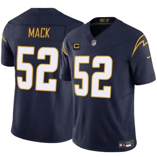 Men's Los Angeles Chargers #52 Khalil Mack Navy 2024 F.U.S.E. With 4-Star C Vapor Untouchable Limited Stitched Jersey - Ujersey