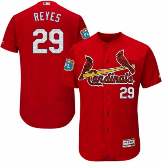Men's Majestic St. Louis Cardinals #29 lex Reyes Red Alternate Flex Base Authentic Collection MLB Jersey - Ujersey