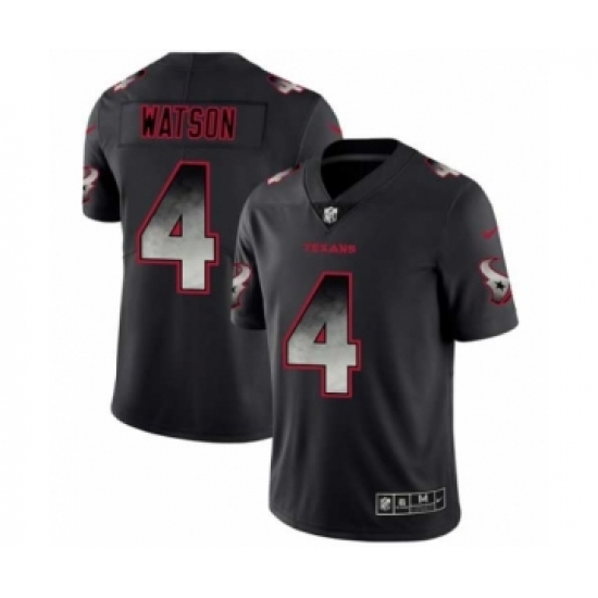 Men Houston Texans #4 Deshaun Watson Black Smoke Fashion Limited Jersey - Ujersey