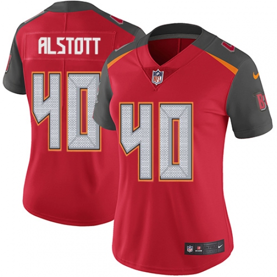 Women's Nike Tampa Bay Buccaneers #40 Mike Alstott Elite Red Team Color NFL Jersey - Ujersey