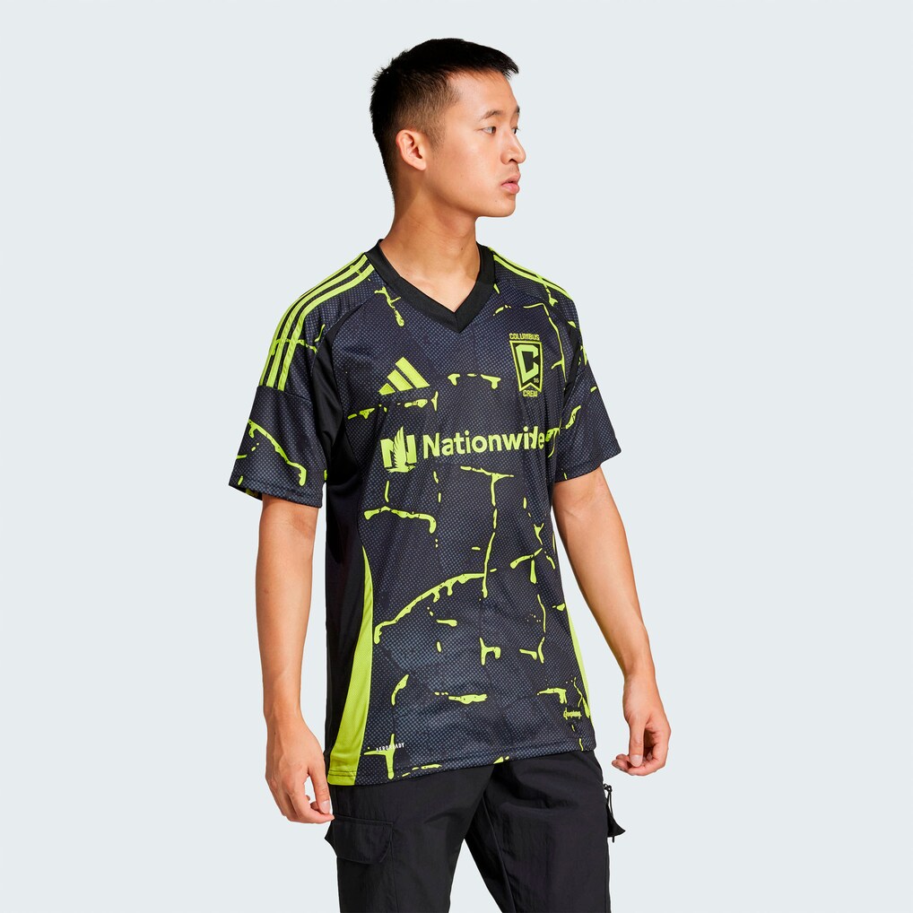 Men's Columbus Crew adidas Black 2025 The Goosebumps Kit Replica Jersey - Ujersey