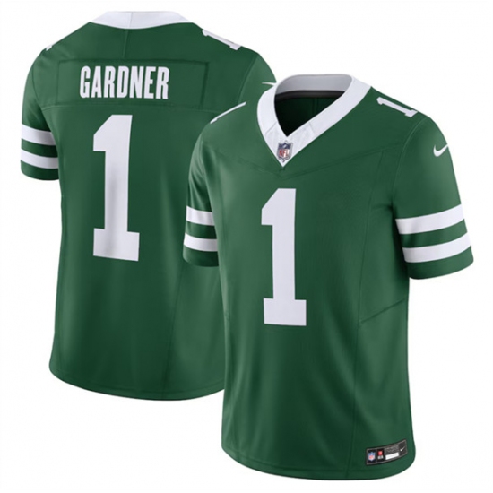 Men's New York Jets #1 Ahmad Sauce Gardner Green 2024 F.U.S.E. Vapor Limited Football Stitched Jersey - Ujersey