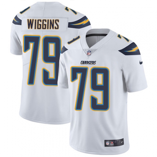 Men's Nike Los Angeles Chargers #79 Kenny Wiggins White Vapor Untouchable Limited Player NFL Jersey - Ujersey
