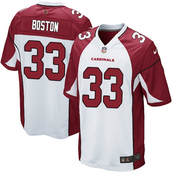 Men's Nike Arizona Cardinals #33 Tre Boston Game White NFL Jersey - Ujersey