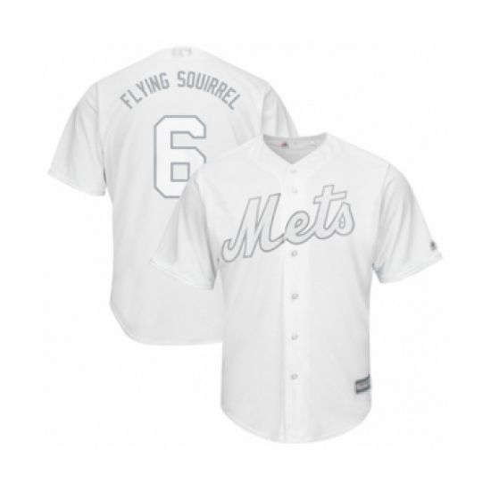 Men's New York Mets #6 Jeff McNeil  Flying Squirrel  Authentic White 2019 Players Weekend Baseball Jersey