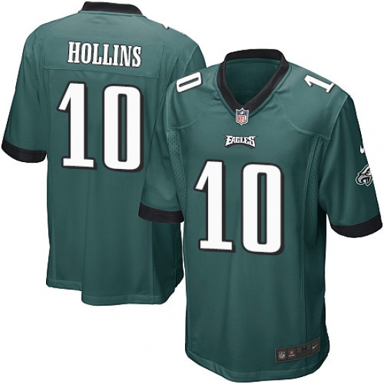 Men's Nike Philadelphia Eagles #10 Mack Hollins Game Midnight Green Team Color NFL Jersey - Ujersey