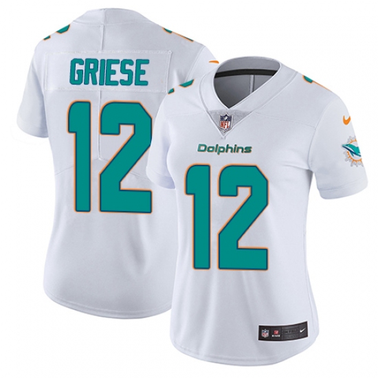 Women's Nike Miami Dolphins #12 Bob Griese Elite White NFL Jersey - Ujersey