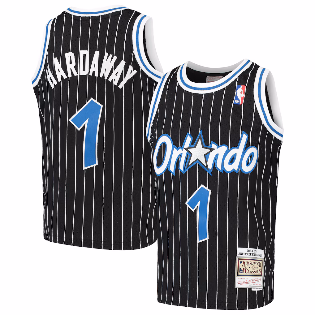 Youth Orlando Magic Penny Hardaway Mitchell & Ness Black Hardwood Classics Swingman Throwback Jersey - ujerseystore