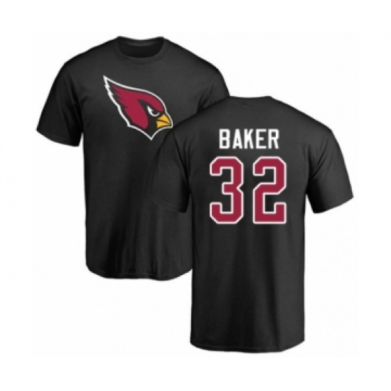 Football Arizona Cardinals #32 Budda Baker Black Name & Number Logo T-Shirt