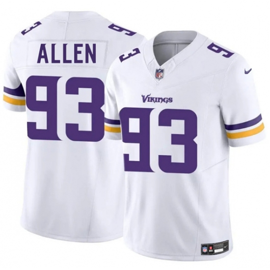 Men's Minnesota Vikings #93 Jonathan Allen White 2025 F.U.S.E. Vapor Limited Football Stitched Jersey - Ujersey