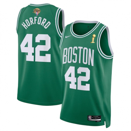 Men's Boston Celtics #42 Al Horford Kelly Green 2024 Finals Champions Icon Edition Stitched Basketball Jersey - Ujersey