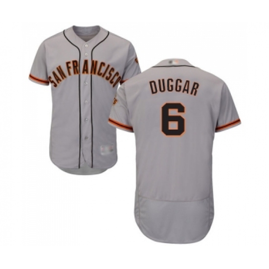 Men's San Francisco Giants #6 Steven Duggar Grey Road Flex Base Authentic Collection Baseball Jersey - Ujersey