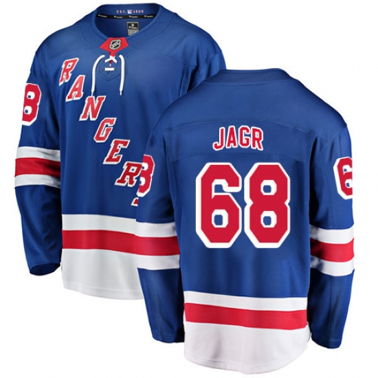 Youth New York Rangers #68 Jaromir Jagr Fanatics Branded Royal Blue Home Breakaway NHL Jersey - Ujersey