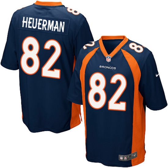 Men's Nike Denver Broncos #82 Jeff Heuerman Game Navy Blue Alternate NFL Jersey - Ujersey