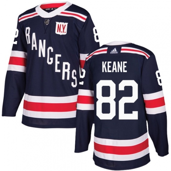 Youth Adidas New York Rangers #82 Joey Keane Authentic Navy Blue 2018 Winter Classic NHL Jersey - Ujersey