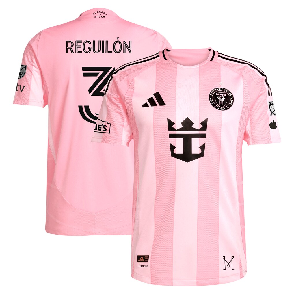 Men's Inter Miami CF Sergio Reguilón adidas Pink 2025 On-Field Authentic Jersey - Ujersey