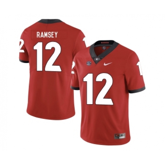Georgia Bulldogs 12 Brice Ramsey Red Nike College Football Jersey - Ujersey