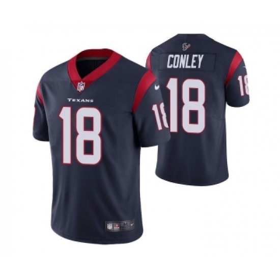 Men's Houston Texans #18 Chris Conley Navy Vapor Untouchable Limited Stitched Jersey - Ujersey