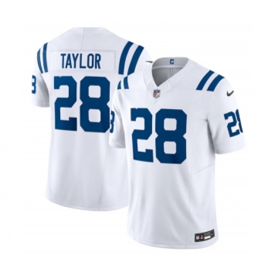 Men's Indianapolis Colts #28 Jonathan Taylor White 2023 F.U.S.E Vapor Untouchable Stitched Football Jersey - Ujersey