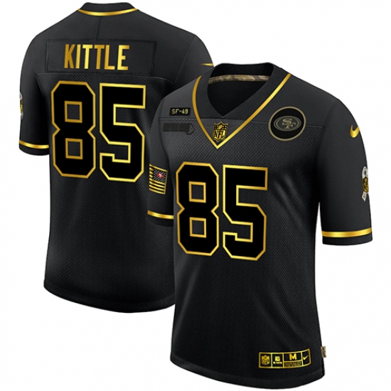 Men's San Francisco 49ers #85 George Kittle Olive Gold Nike 2020 Salute To Service Limited Jersey - Ujersey