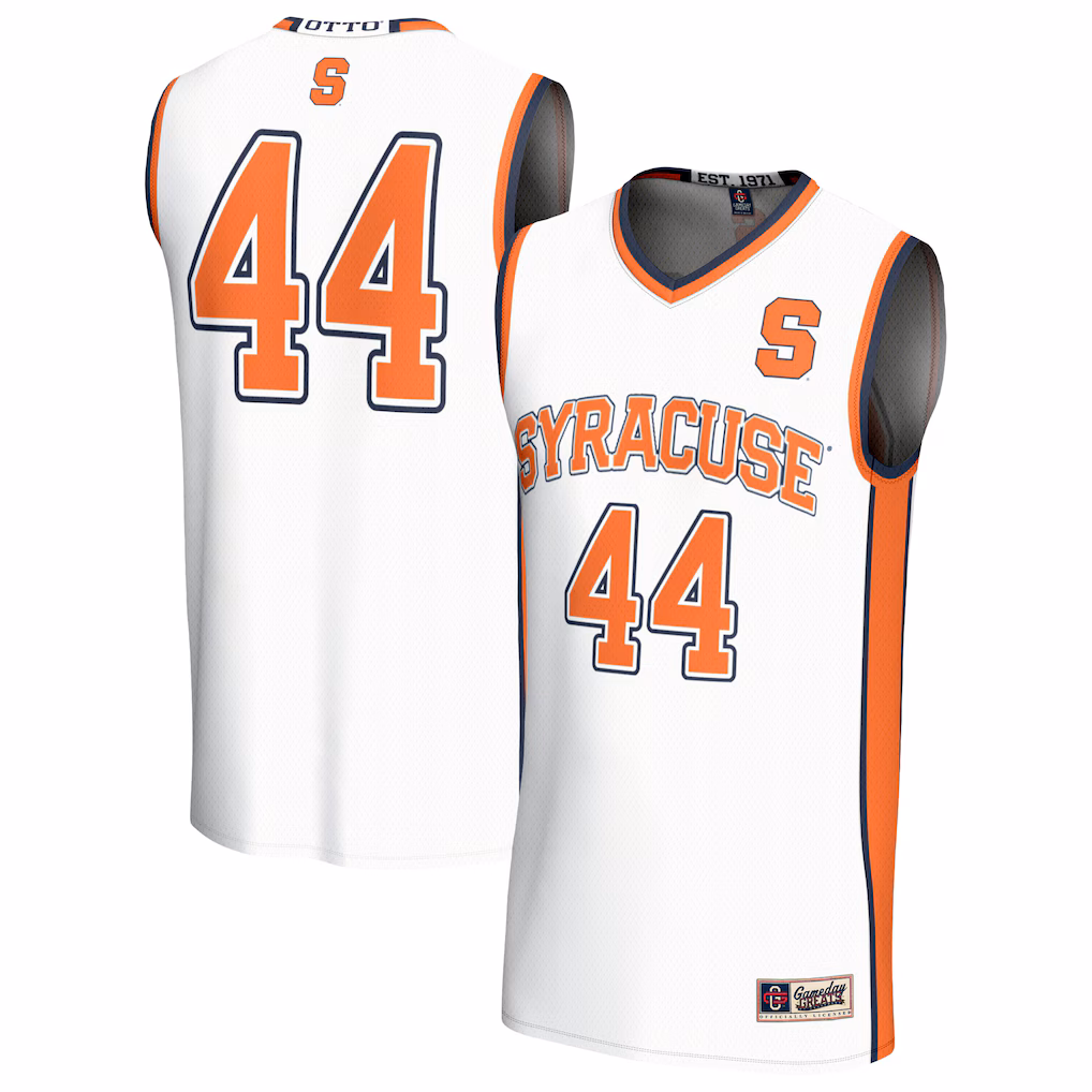 Youth GameDay Greats White #44 Syracuse Orange Lightweight Collegiate Basketball Fashion Jersey - Ujersey Shop