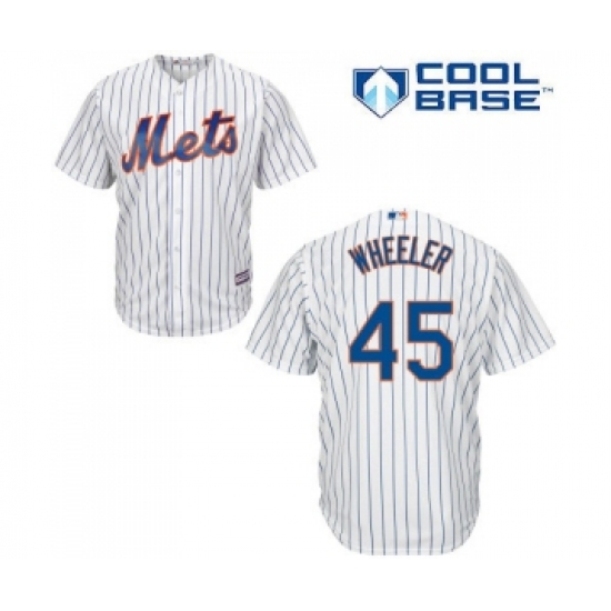 Men's New York Mets #45 Zack Wheeler Replica White Home Cool Base Baseball Jersey - Ujersey