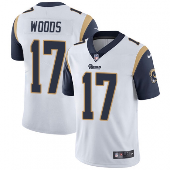 Men's Nike Los Angeles Rams #17 Robert Woods White Vapor Untouchable Limited Player NFL Jersey - Ujersey