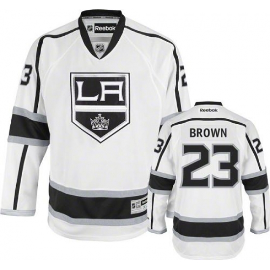 Women's Reebok Los Angeles Kings #23 Dustin Brown Authentic White Away NHL Jersey - Ujersey