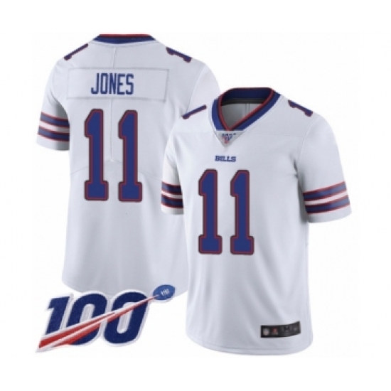 Men's Buffalo Bills #11 Zay Jones White Vapor Untouchable Limited Player 100th Season Football Jersey - Ujersey