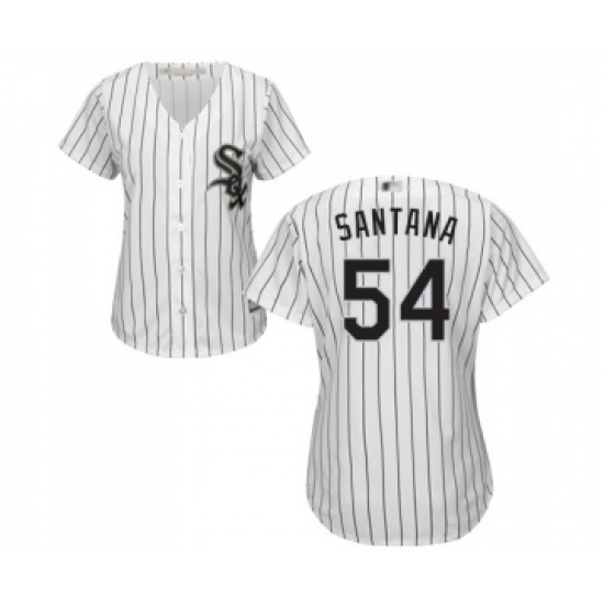 Women's Chicago White Sox #54 Ervin Santana Replica White Home Cool Base Baseball Jersey - Ujersey