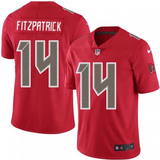 Men's Nike Tampa Bay Buccaneers #14 Ryan Fitzpatrick Elite Red Rush Vapor Untouchable NFL Jersey - Ujersey