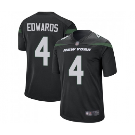 Men's New York Jets #4 Lac Edwards Game Black Alternate Football Jersey - Ujersey