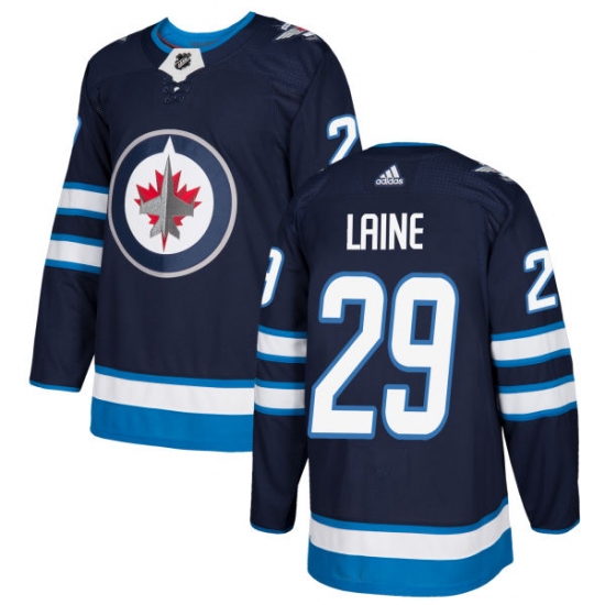Men's Adidas Winnipeg Jets #29 Patrik Laine Premier Navy Blue Home NHL Jersey - Ujersey