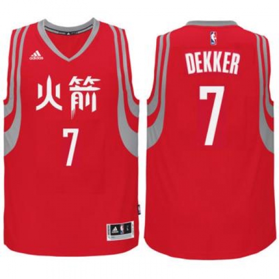 adidas Houston Rockets #7 Sam Dekker Red Chinese New Year Swingman Jersey - Ujersey