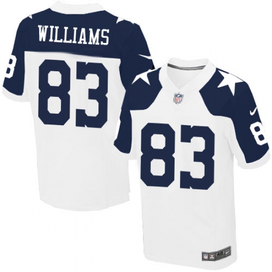 Men's Nike Dallas Cowboys #83 Terrance Williams Elite White Throwback Alternate NFL Jersey - Ujersey