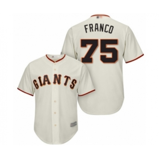 Youth San Francisco Giants #75 Enderson Franco Authentic Cream Home Cool Base Baseball Player Jersey - Ujersey