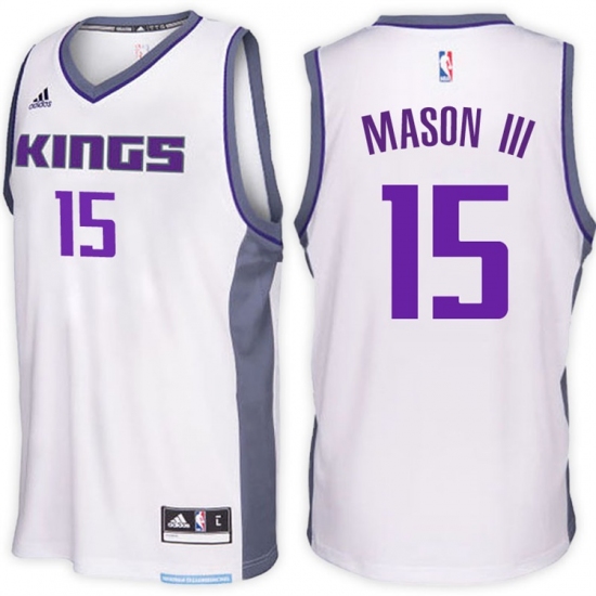 Sacramento Kings #15 Frank Mason III Home White New Swingman Stitched NBA Jersey - Ujersey