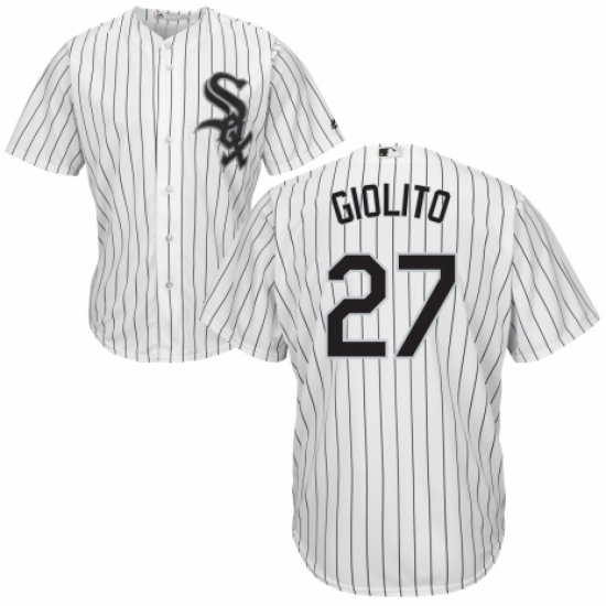 Men's Majestic Chicago White Sox #27 Lucas Giolito Replica White Home Cool Base MLB Jersey - Ujersey