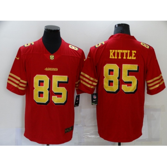 Men's San Francisco 49ers #85 George Kittle Red Gold Untouchable Limited Jersey - Ujersey