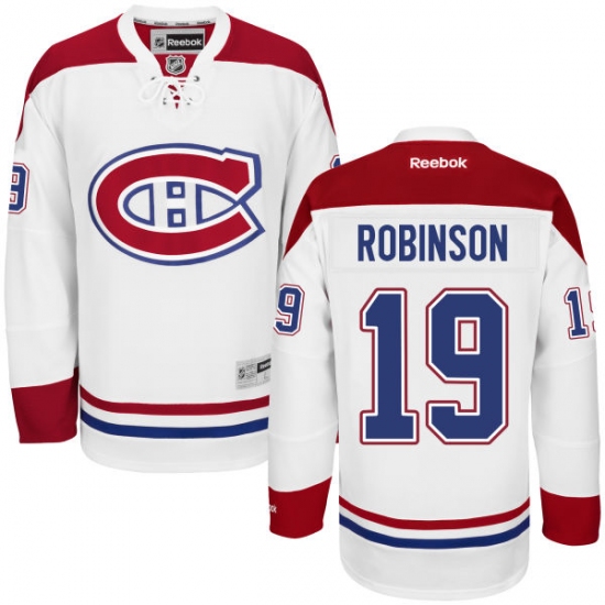 Men's Reebok Montreal Canadiens #19 Larry Robinson Authentic White Away NHL Jersey - Ujersey