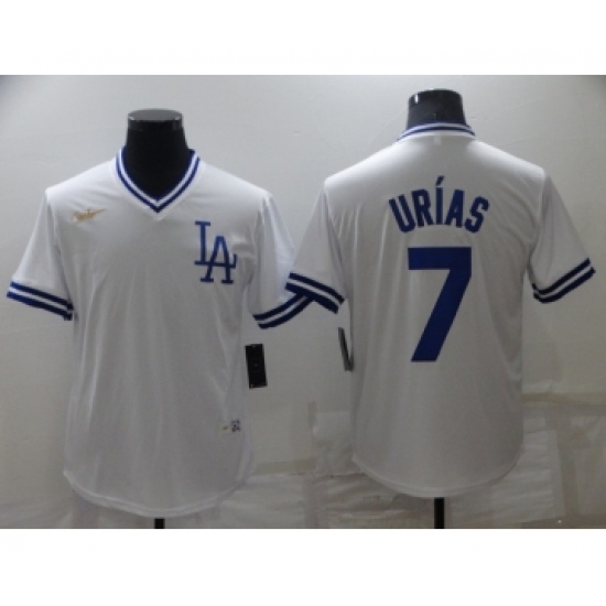 Men's Los Angeles Dodgers #7 Julio Urias White Stitched Baseball Jersey - Ujersey