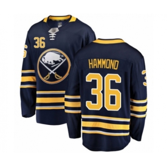 Youth Buffalo Sabres #36 Andrew Hammond Fanatics Branded Navy Blue Home Breakaway Hockey Jersey