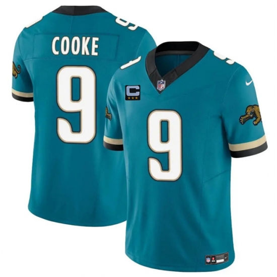Men's Jacksonville Jaguars #9 Logan Cooke Teal 2025 F.U.S.E. With 3-Star C Prowler Throwback Vapor Limited Football Stitched Jersey - Ujersey