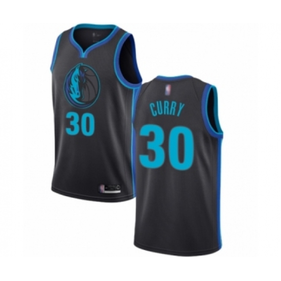 Men's Dallas Mavericks #30 Seth Curry Authentic Charcoal Basketball Jersey - City Edition - Ujersey